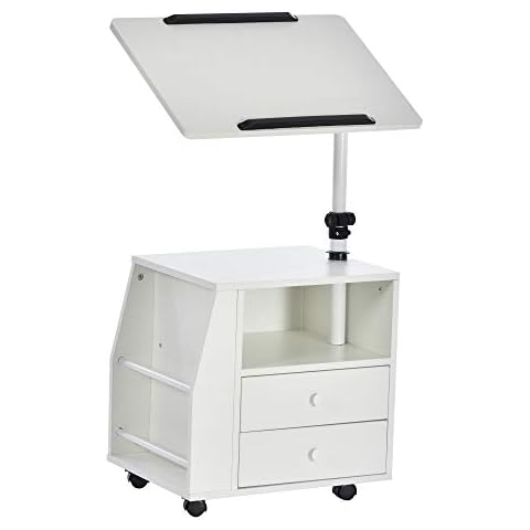 HOMCOM Functional Swivel Bedside Table Cover