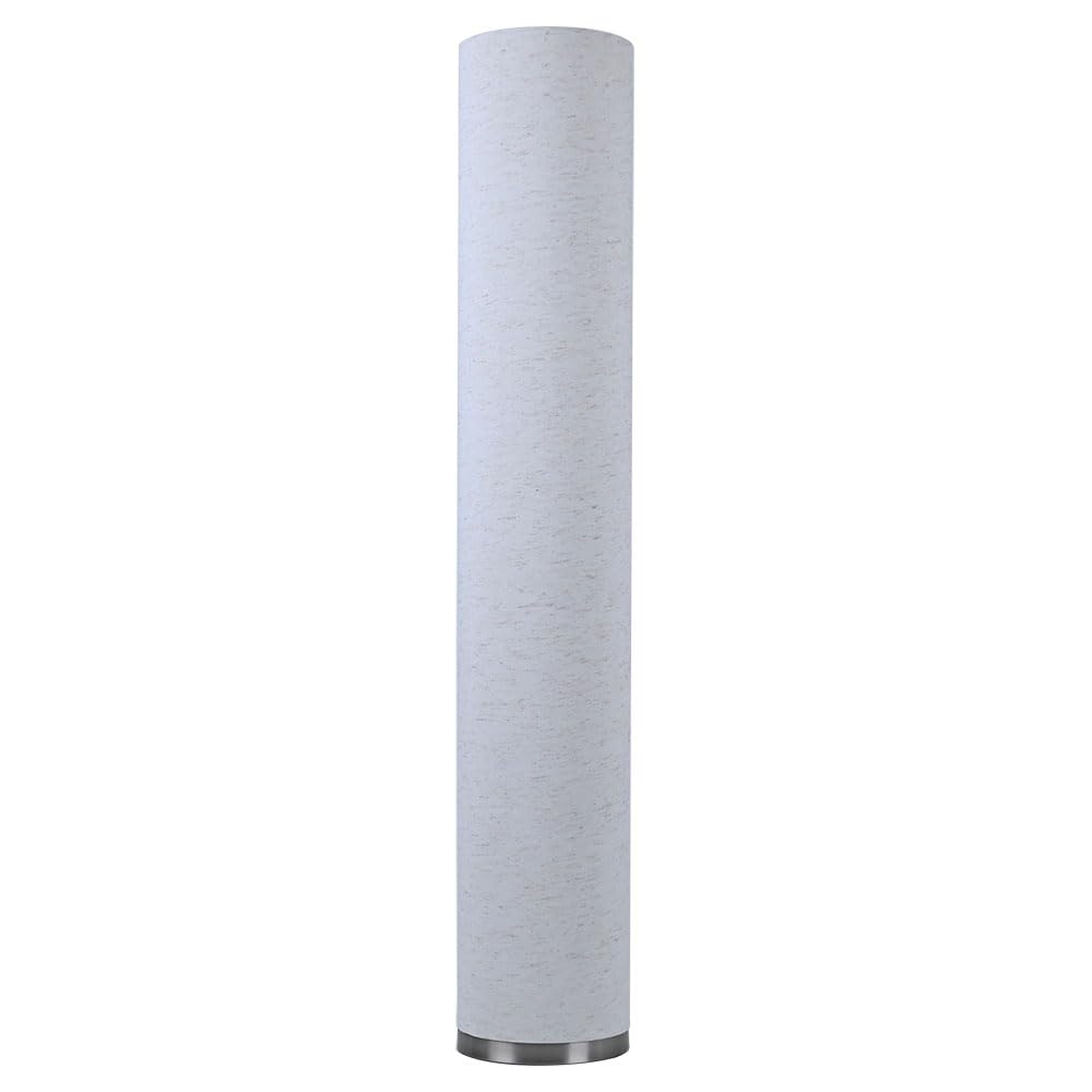 Stehlampe Esszimmer modern Säulenlampe 3 flammig Stehleuchte sandfarben mit Textilschirm, Metall nickel, 3x E27 Fassungen, DxH 19x110 cm