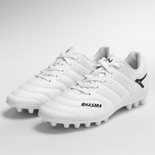 Image of Anza Bhasma Light Weight and Durable Football Boot for Men&Women, Comfortable and Flexible Football Shoes with Multi Purpose Stud, Soccer Shoe (White)