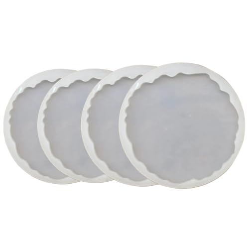 Image of R H Lifestyle Silicone Round Resin Art Mould Set of 4, 3 Inch