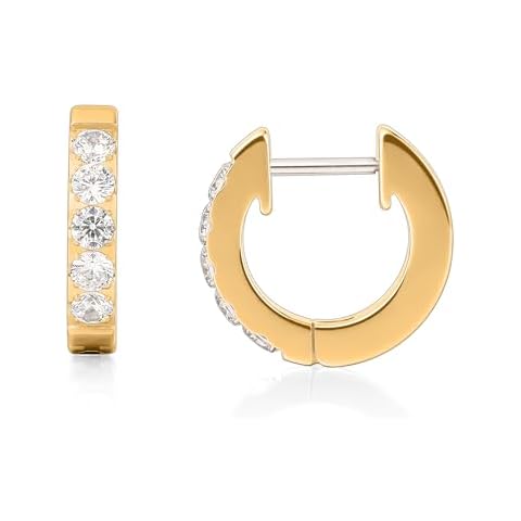 Limerencia Hypoallergenic Implant Grade Titanium G23 Huggie Hoop Earrings, 5A Cubic Zirconia Pure Titanium F136 Hoops for Women Sensitive Ears (Gold) Cover