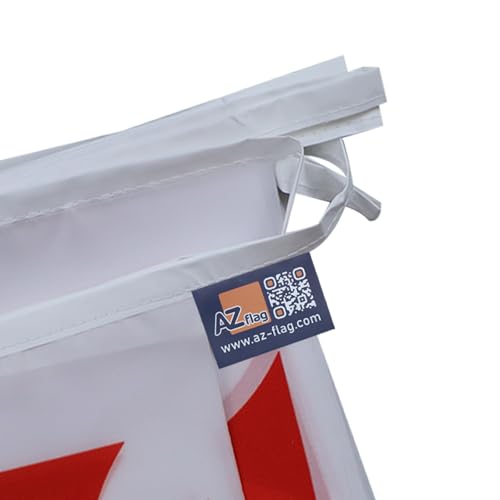 Image of AZ FLAG Templar order 6 meters BUNTING Flag 20 flags 9'' x 6'' - Catholic STRING flags 15 x 21 cm