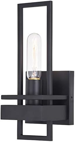 Marquis 1 Light Matte Black Contemporary Wall Sconce
