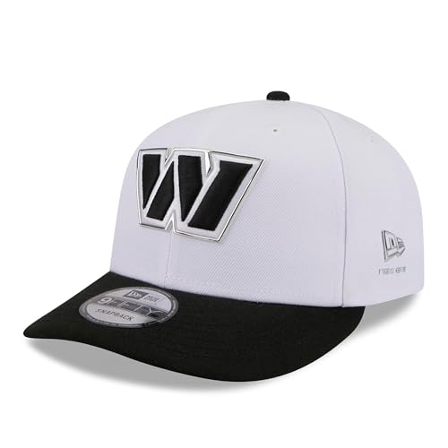 New Era Mens White/Black Washington Commanders 2026 NFL Draft Pre-Curved 9FIFTY Snapback Hat