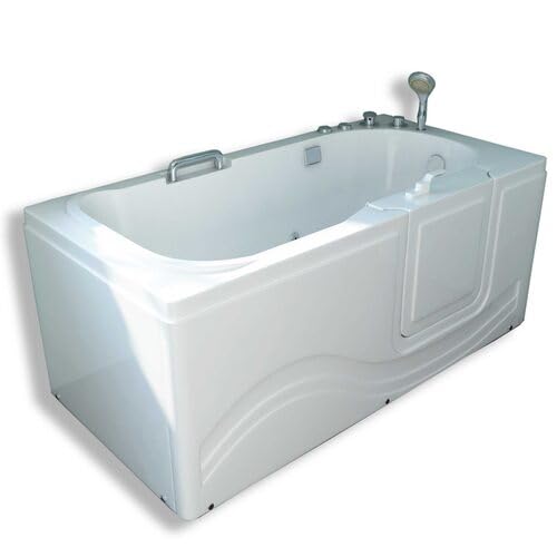 baignoire balnéo porte droite 153x76 cm