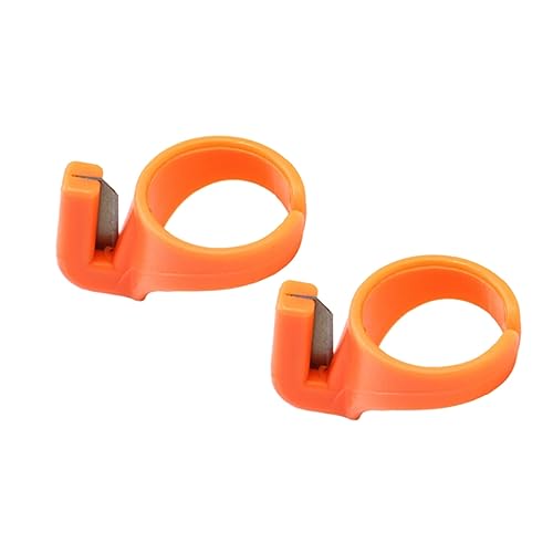 DIYEAH Lot de 2 Bagues Multifonctions en Abs pour Couture, Outils DIY, Couleur Aléatoire, Coupe-Fil Sûr et Extensible, Accessoires Couture Manuel et Machine,...