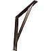 Ekena Millwork BKTMTR Steel Bracket Traditional, 2"W x 18"D x 18"H, Hammered Dark Bronze
