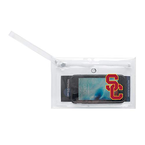 Image of Littlearth - LIWXY NCAA USC Trojans Unisex Ncaancaa Ticket Wristlet, Clear, 9 inch by 5.25 inch