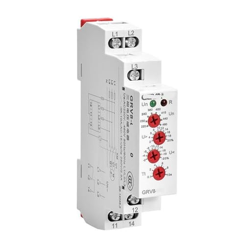 Relais de surveillance de tension triphasé GRV8 contre les pannes de phase 380V