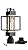 18" H Dusk to Dawn Outdoor Post Light Fixture Hardwired 120V, Waterproof Aluminum Pole Light with Pier Mount Base, Matte Black Exterior Lamp Post Lantern with Water Glass for Garden Yard Patio Path