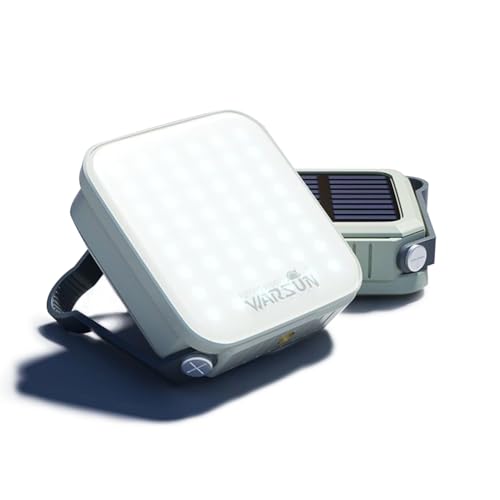 Image of WARSUN Solar Charging Camping Lantern Flashlight, 800 Lumens, Hangable Emergency Light, Portable Power Bank, Suitable for Outdoor, Camping, Emergency.