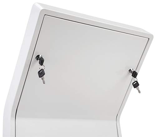 Image of Displays2go 12.9 Inch Tablet Kiosk Stands with Locking Enclosure - (IPGRAND12WH)