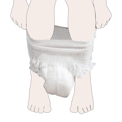 Momcozy Postpartum Disposable Underwear, 12 PCS No Leak New-Thin Built-in Pad Self-Absorbent Free-Move Period Underpants for Women Mothers Moms Labor Delivery Care White, White, White