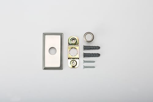 Baldwin Campainha retangular iluminada 4860044 Baldwin 4860 7,6 cm x 3,8 cm da cole o Estate