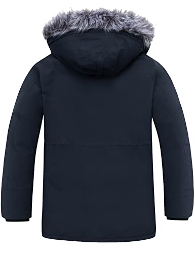 wantdo Men's Big and Tall Winter Coat Warm Long Puffer Jacket Thicken Snow Parka Outerwear with Removable Hood2