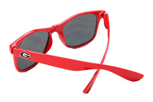 NCAA Georgia Bulldogs UGA-1 Red Frame, Silver Lenses Sunglasses, One Size, Red2