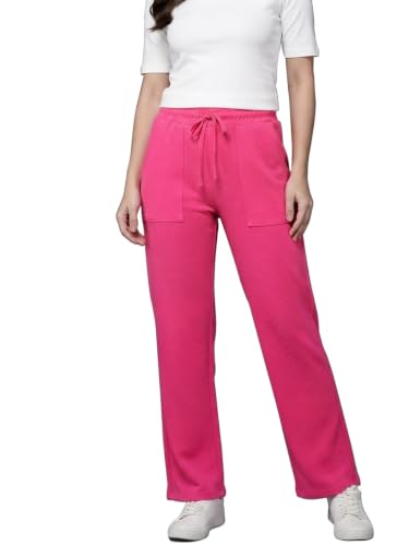Image of Mehrang Women's Wide-Leg Side Pocket Trouser|Palazzo Pants|High Waist Trousers with Drawstring|Lightweight Casual & Travel Wear|Women Trousers Pants | Trousers Flared Korean Style