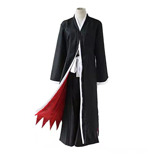 Kurosaki Ichigo Cosplay Costume Kuchiki Rukia Robe Kimono Full Set Halloween Outfit (2XL, Kurosaki ichigo)