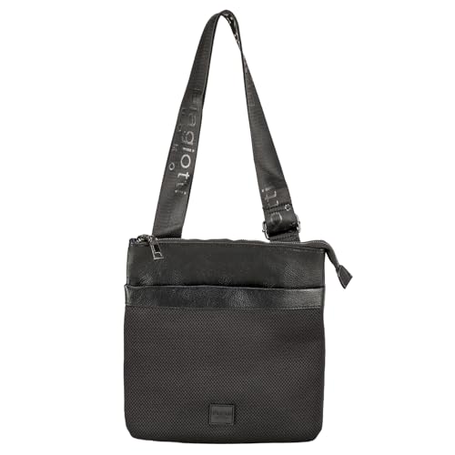 Laura Biagiotti Homme Ligne Churros Noir sacoche élégante en cuir pour homme