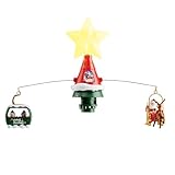 Arrangement facile en un seul moment : la base cylindrique modifiable s'adapte à la plupart des arbres artificiels (33 à 76,2 cm de diamètre) ; il suffit de déplier la base, de protéger à la pointe et de relier neuf câbles USB de 2,4 m pour une célébration immédiate