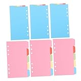 SHINEOFI 6 Satz Ordnerpartition Trennstreifen Schnellhefter Notebook Journal Binder Index Tab...