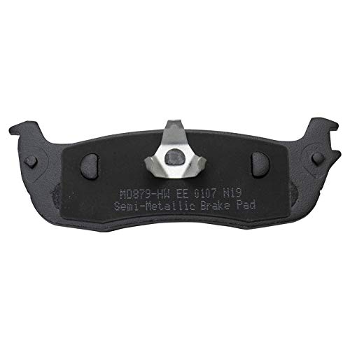 Image of TRQ Rear Brake Pad and Rotor Set Semi Metallic Calipers Compatible with 2000-2003 Ford F-150 2004 F-150 Heritage