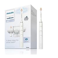 Philips Sonicare DiamondClean 9000 Rechargeable Electric Toothbrush with App, Built-in Pressure Sensor, 4 Clean Modes and 3 Intensities, White, HX9912/63