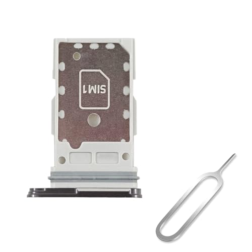 Cemobile Support de remplacement pour carte SIM double pour Samsung Galaxy S24 Ultra + Broche d'éjection (double SIM titane noir)
