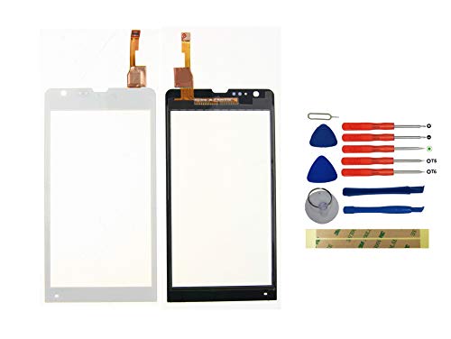 Yixi Ecran Tactile pour Sony Xperia SP M35 M35h M35i C5302 C5303 Touchscreen Glass Display vitre Tactile Blanc de Remplacement en Verre（Non LCD