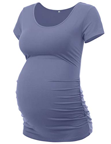 Maternity Shirts Maternity Tops Maternity Clothes Purple Gray M