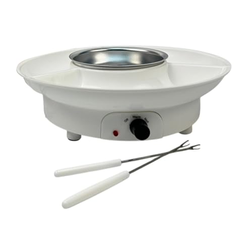 Sharplace Pot de Fondue eléctrico Juego de EU EU para Gadgets de Cocina de Queso Fabricante de Fondue para fastidios, Blanco
