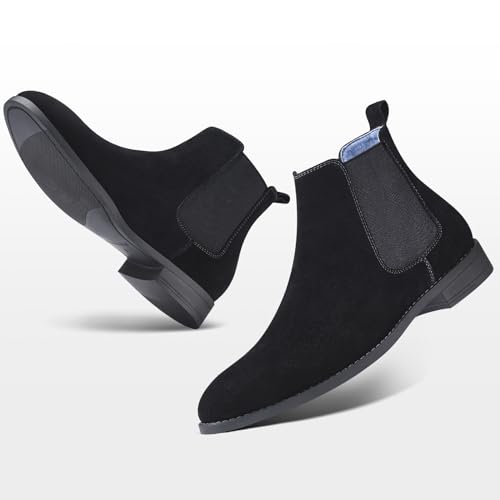 Image of CGRRBW Men's Chelsea Boots Suede Leather Casual Boots for Men