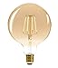 Cflagrant® Très Grosse Ampoule Globe G125 Rétro Vintage à Led Filament Edison Lumière Chaude Utilisable sans Abat Jour (Globe 4w Filament Droit)