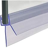 Cozylkx Frameless Shower Door Bottom Seal with Drip Rail 3/8" Thick Glass 36" Long Sweep - Glass Doo