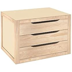 Cajonera Escandinava Maison Du Monde ASTIGARRAGA - Cajonera Natura Pino Macizo 3Caj-Blna30