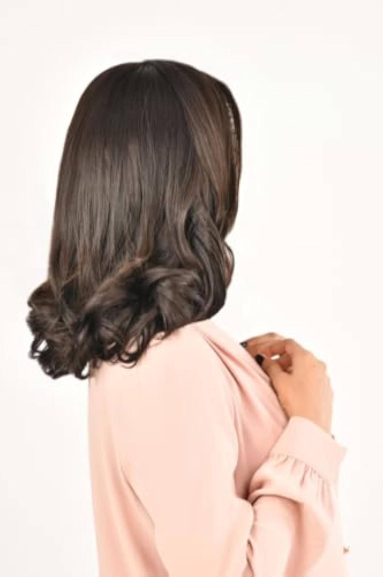 JustClipIt Elsa Wavy Hair Extension in Short Natural Brown