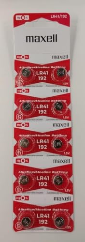 10 pilas alcalinas Maxell LR41 1.5V miniatura 7