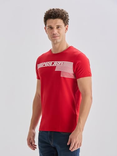 Image of Pepe Jeans Men T-Shirt|Cotton|Slim Fit