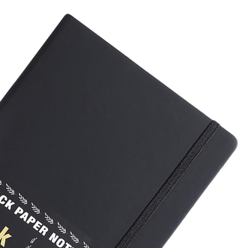 Cuaderno de papel negro A5 ERINGOGO con tapa de cuero PU y 200 páginas vintage 3