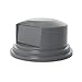 Rubbermaid Commercial Products BRUTE Trash Can Dome Lid, Gray, 55-Gallon, Compatible with the Rubbermaid 55-Gallon Garbage Bins