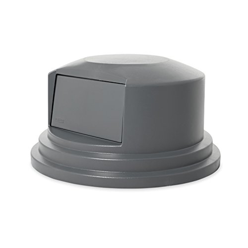 Image of Rubbermaid Commercial Products BRUTE Trash Can Dome Lid, Gray, 55-Gallon, Compatible with the Rubbermaid 55-Gallon Garbage Bins