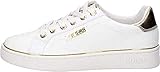 zapatillas guess blancas y doradas Estatua Authorised GUESS, Beckie White Zapatilla Blanco/Dorado para Mujer, 37