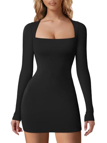 【 BOHEMSEO 】 square neck mini dress HTZMO Square Neck Lace Ruched Y2k Short Dress Backless