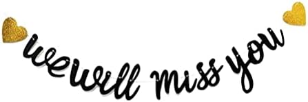 We Will Miss You Banner Bunting Goodbye Party Banner Retirement Banner for Going Away Party Decorations Retirement Decorations Farewell Decorations Party Army Party Decorations Graduation Office Work Supplies