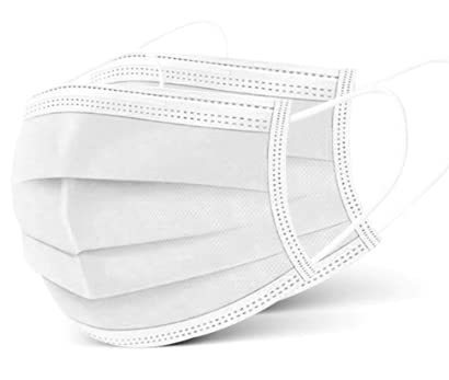 ISO, CE GMP and FDA Certified Non-Woven 3Ply 75GSM Disposable Mask with 3 Layer Filtration with Plastic Nose Pin and Ultrasonic Loop Punching (White, Pack of 100 Pcs) (B0942316RW) Amazon Price History, Amazon Price Tracker