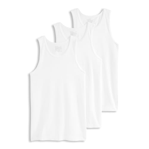 Jockey Men's Undershirt Cotton Stretch Tank Undershirt - 3 Pack, Diamond White, XL