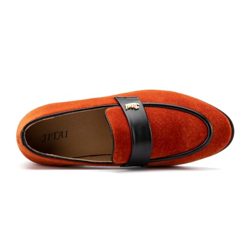 Image of JITAI Boys Dress Loafers for Weddings & School, Breathable Slip-On Leather Tuxedo Shoes, Toddler to Preteen