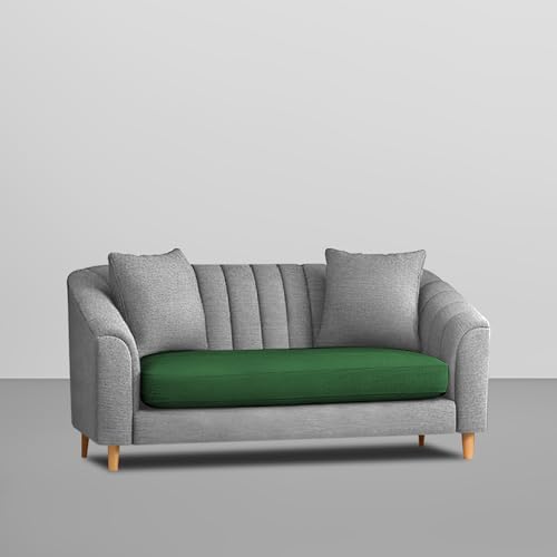 Image of Casaliving Doraldo 2 Seater Sofa Set for Living Room (Green Grey Colour) Premium Fabric Sofa