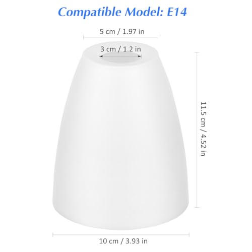 Image of Generic Plastic Lampshade 2-Pack Frosted Small Lamp Shade Replacement for Desk Lamp Table Light Shade Cover for Bedside Lamps Home Office Study Hotel Lighting