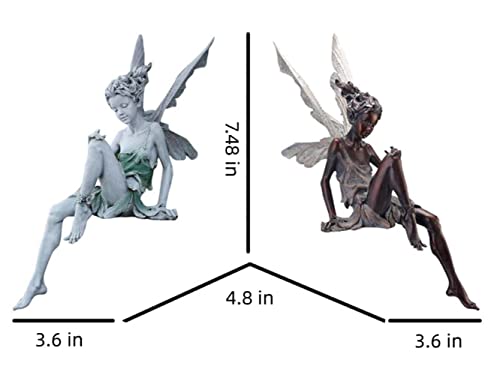Garden Decoration-Flower Fairy Statue Decoration Garden Ornament-Outdoor Children's Garden Decoration Sculpture Craft-Garden Sculptures & Statues (White) #TOP5